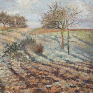 Détail du tableau de Camille Pissaro : Gelée blanche 1873