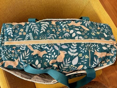 sac DIY pour voyager avec bébé, détail de la fermeture