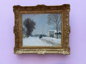 Tableau d'Alfred Sisley : " En hiver, Effet de neige" 1839