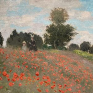 Détail du tableau Les coquelicots de Claude Monet